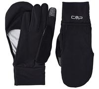 CMP - Gants femme avec moufle laminée pliable, Noir, L/XL