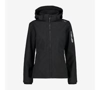 CMP Giacca En Softshell à Capuche Détachable, Femme - U901 (Noir)