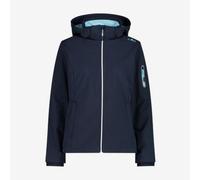 CMP Giacca Femme En Softshell à Capuche Détachable - 05NP (Bleu Sombre/Anis )