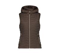 CMP Gilet imperméable pour femme avec capuche Feel Warm Flat, Caramel, 42