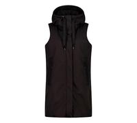 CMP - Gilet long pour femme en tissu softshell à capuche fixe, noir, 48