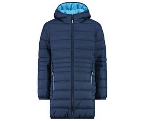 CMP - Girl's Down Coat Fix Hood Taffeta - Manteau - 176 - blue ink