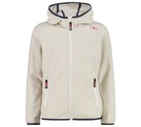 CMP - Girl's Jacket Fix Hood Jacquard Knitted 3H19825 - Veste polaire - 128 - b co gesso / vaniglia