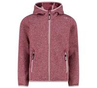 CMP - Girl's Jacket Fix Hood Jacquard Knitted 3H19825 - Veste polaire - 128 - peony / dawn pink