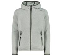 CMP - Girl's Jacket Fix Hood Jacquard Knitted 3H19825 - Veste polaire - 128 - pistacchio / bianco