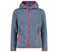 CMP - Girl's Jacket Fix Hood Jacquard Knitted 3H19825 - Veste polaire - 140 - space / sky blue