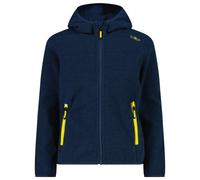 CMP - Girl's Jacket Fix Hood Jacquard Knitted 3H19825 - Veste polaire - 98 - blue ink / lighter