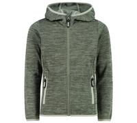 CMP - Girl's Jacquard Knitted Jacket Fix Hood - Veste polaire - 116 - avocado melange