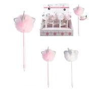 CMP IBERICA - Lot de 2 stylos bille de la collection Gat unicorn, blanc et rose, pompon et paillettes unique CMEC5001