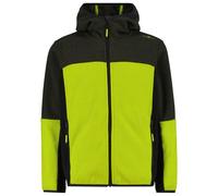 CMP - Kid's Jacket Fix Hood Jacquard Knitted - Veste polaire - 128 - acido / olive
