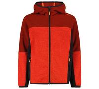 CMP - Kid's Jacket Fix Hood Jacquard Knitted - Veste polaire - 98 - flame / brick