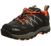 CMP Kids Rigel Low Trekking Shoes Kids WP Mixte Enfant Chaussures de randonnée, Gris Orange Vif Antracite Flash Orange, 39 EU