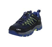 CMP Kids Rigel Low Trekking Shoes WP Mixte Enfant Chaussures de randonnée, Bleu Foncé Vert B Blue Electric, 33 EU