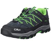 CMP Kids Rigel Low Trekking Shoes WP Mixte Enfant Chaussures de randonnée, Bleu Foncé Vert B Blue Gecko, 28 EU