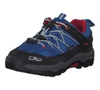 CMP Kids Rigel Low Trekking Shoes WP Mixte Enfant Chaussures de randonnée, Bleu Gris Rouge Cobalto Stone Fire, 32 EU