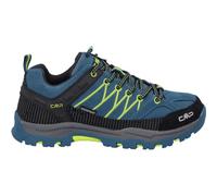 CMP Kids Rigel Low Trekking Shoes WP Mixte Enfant Chaussures de randonnée, Bleu Vert Lime Deep Lake Acido, 28 EU
