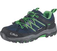 CMP Kids Rigel Low Trekking Shoes WP Mixte Enfant Chaussures de randonnée, Bleu Vert Lime Deep Lake Acido, 41 EU
