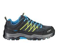 CMP Kids Rigel Low Trekking Shoes WP Mixte Enfant Chaussures de randonnée, Gris Jaune Fluo Antracite Yellow Fluo, 38 EU