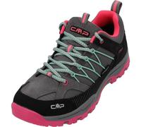 CMP Kids Rigel Low Trekking Shoes WP Mixte Enfant Chaussures de randonnée, Gris Rose Fluo Cemento Pink Fluo, 32 EU