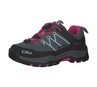CMP Kids Rigel Low Trekking Shoes WP Mixte Enfant Chaussures de randonnée, Vert Violet Fluo Mineral Green Purple Fluo, 38 EU