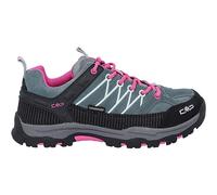 CMP Kids Rigel Low Trekking Shoes WP Mixte Enfant Chaussures de randonnée, Vert Violet Fluo Mineral Green Purple Fluo, 40 EU