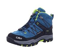 Chaussures CMP Kids Rigel Mid WaterProof bleu noir vert fluo enfant - 37