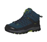 CMP Kids Rigel Mid Trekking Shoes WP Chaussures de randonnée, Bleu-Vert Lime (Deep Lake-Acido), 38 EU