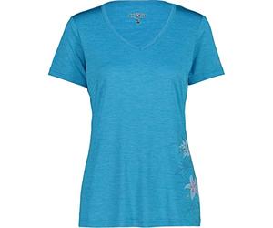 CMP Light Melange t-Shirt with Floral Pattern, Hawaian Mel, 40 Women's