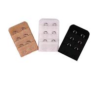 CMP - Lot de 3 extensions de soutien-gorge double rallonge 2 crochets extensibles pour femmes adultes, toutes tailles confondues