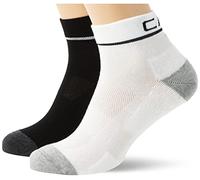 CMP - Lot double de chaussettes de course en coton, blanc noir, 43/45