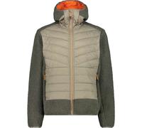 CMP Man Jacket Hybrid Fix Hood - Homme - Marron / Gris - taille 48- modèle 2025