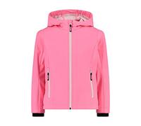 CMP Mixte Enfant 3a29385n Veste Softshell Pour Avec Capuche Fixe, Pink Fluo-Blanc, 164 EU
