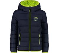 CMP Mixte Enfant Giacca Da Bambino In Con Cappuccio Fisso Veste En Nylon Avec Capuche Fixe, Noir Et Bleu., 116 EU