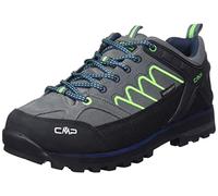 CMP Homme Moon Low Trekking Shoe WP Chaussure de Marche, Grey Verde Fluo, 41 EU