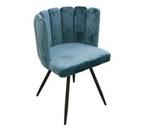 CMP Paris Chaise Ariel Revêtement en Velours-Bleu, Métal, Blue, cm