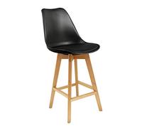 CMP Paris Chaise De Bar - Pieds en Bois - Noir