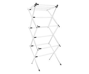 CMP Paris Je Cherche Une IDEE - RG6206 - Etendoir à Linge Accordéon Extensible 105x74x37,5 cm Maison Bazar Buanderie Pince à Linge White 104.5 x 74 x 37.5 cm