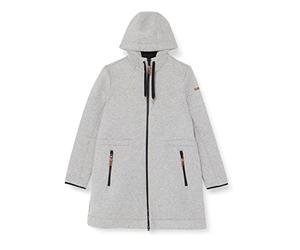 CMP Parka Longue Wooltech Parka Femme Grigio Mel.-Nero FR: XL (Taille Fabricant: 46)
