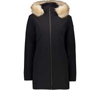 CMP Parka Softshell rembourrée avec capuche Eco Fur Veste pour femme 2XL Noir