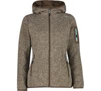 Polaire à capuche épaisse en maille chinée femme CMP Knit-Tech Marron XL