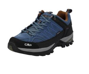 CMP Rigel Low Shoes WP Chaussures Basses de Trekking et de randonnée pour Homme, Caoutchouc Bluestone, 41 EU
