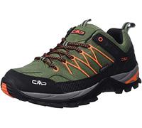 CMP Rigel Low Trekking Shoes WP Homme Chaussures de randonnée, Gris Foncé Orange Vif Torba Flash Orange, 40 EU