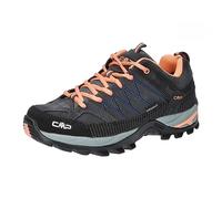 CMP Rigel Low WMN Trekking Shoes WP Femme Chaussures de randonnée, Gris Rose Saumon Antracite Sunrise, 37 EU