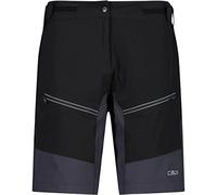 CMP Short de Cyclisme Gratuit pour Femme avec intérieur en Maille UW, Noir, 34