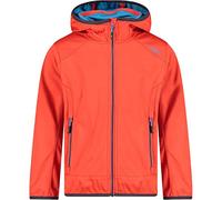 CMP Softshell Jacket with Fixed Hood Veste, Fire-Danube, 104 Mixte Enfant