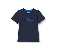 CMP Stretch T-Shirt Monochrome mit Logo 30D6634P Fille, Bleu Marine, 98