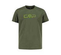 CMP Campagnolo T-shirt garçon imprimé – Dry Function UV, respirant, léger – Vert olive 128