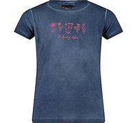CMP - T-shirt enfant en jersey stretch, Baiser bleu-rouge, 104