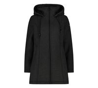 CMP - Women's Parka Fix Hood Bonded Knitted w. Fur - Veste polaire - 38 - carbone melange