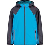 CMP Veste anti-déchirure pour enfants à capuche fixe en tricot Tech mélange polaire veste avec capuche, femme, Argent-Red Kiss, 52 enfants et adolescents